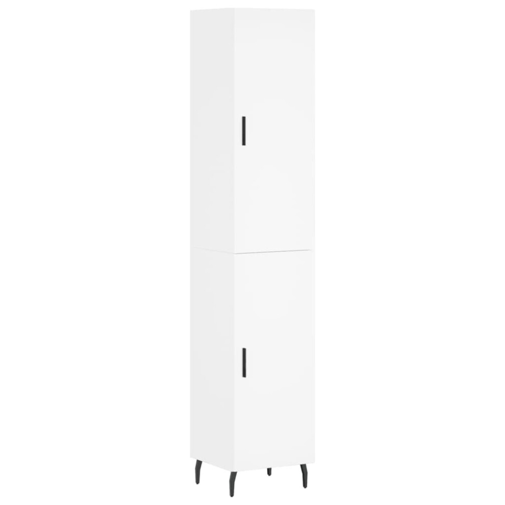 vidaXL Highboard Sideboard Cupboard Storage Cabinet White Engineered Wood