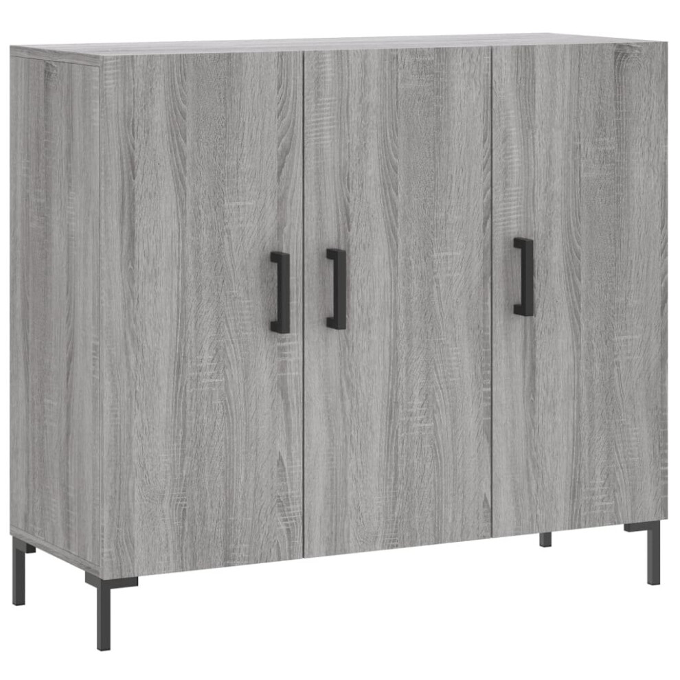 Vidaxl (Grey Sonoma) Sideboard Storage Cabinet Cupboard Side Cabinet White Engineered Wood