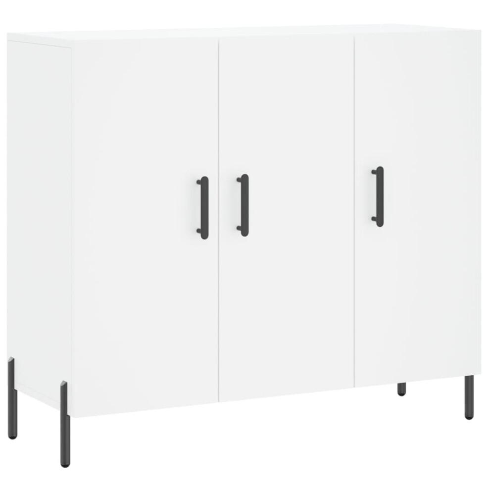 Vidaxl (White) Sideboard Storage Cabinet Cupboard Side Cabinet White Engineered Wood