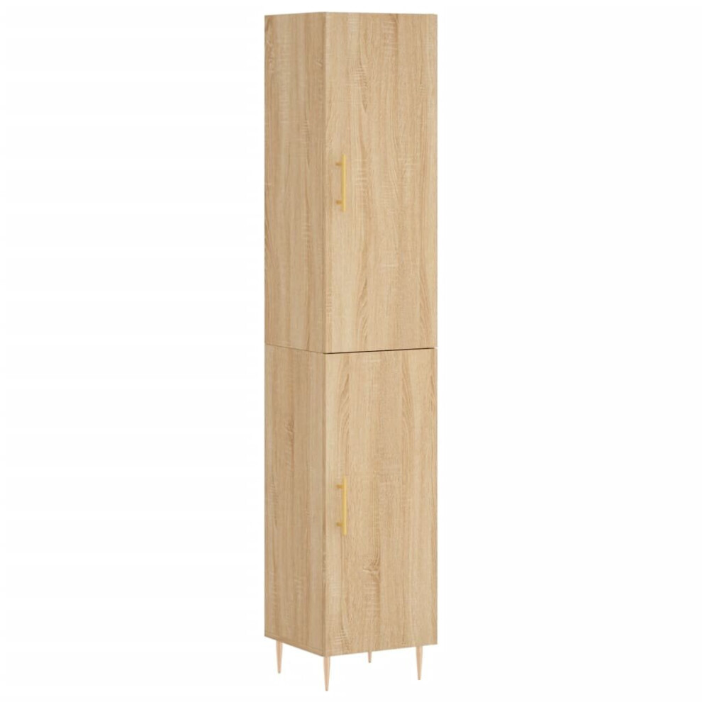 Vidaxl Highboard Sideboard Cupboard Storage Cabinet Sonoma Oak Engineered Wood