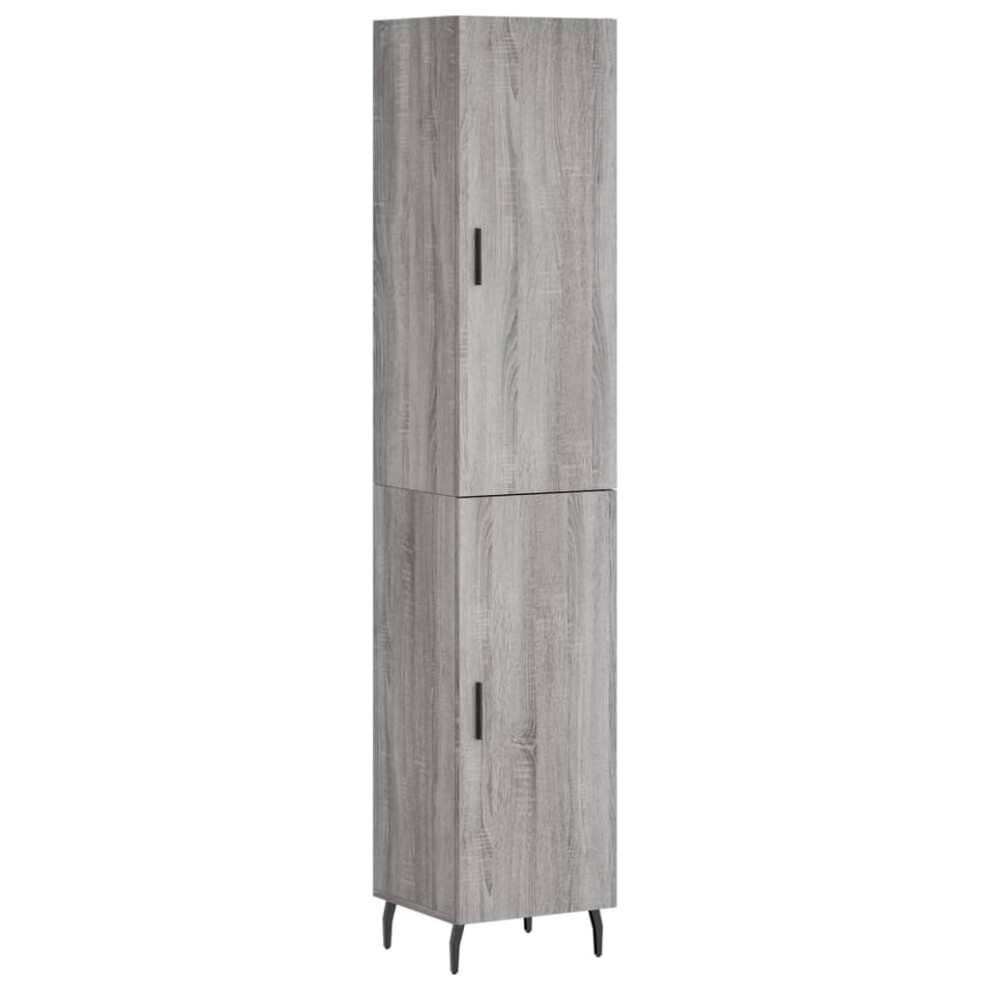 vidaXL Highboard Sideboard Cupboard Side Cabinet Grey Sonoma Engineered Wood