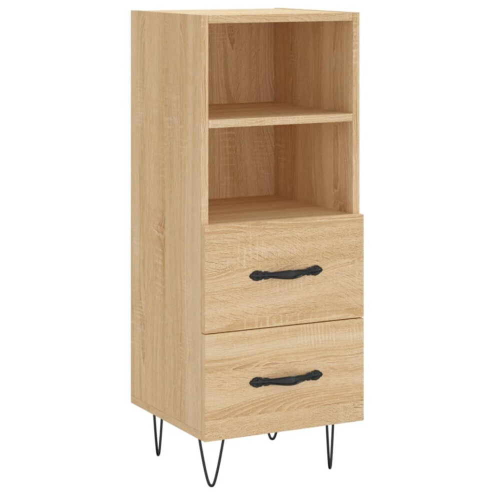 vidaXL Sideboard Storage Side Cabinet Cupboard Sonoma Oak Engineered Wood