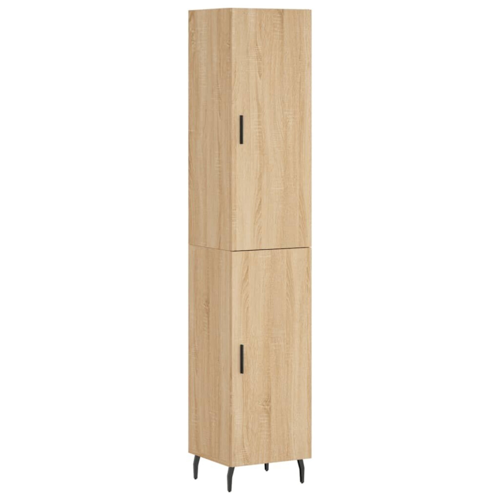 Vidaxl Highboard Sideboard Cupboard Storage Cabinet Sonoma Oak Engineered Wood