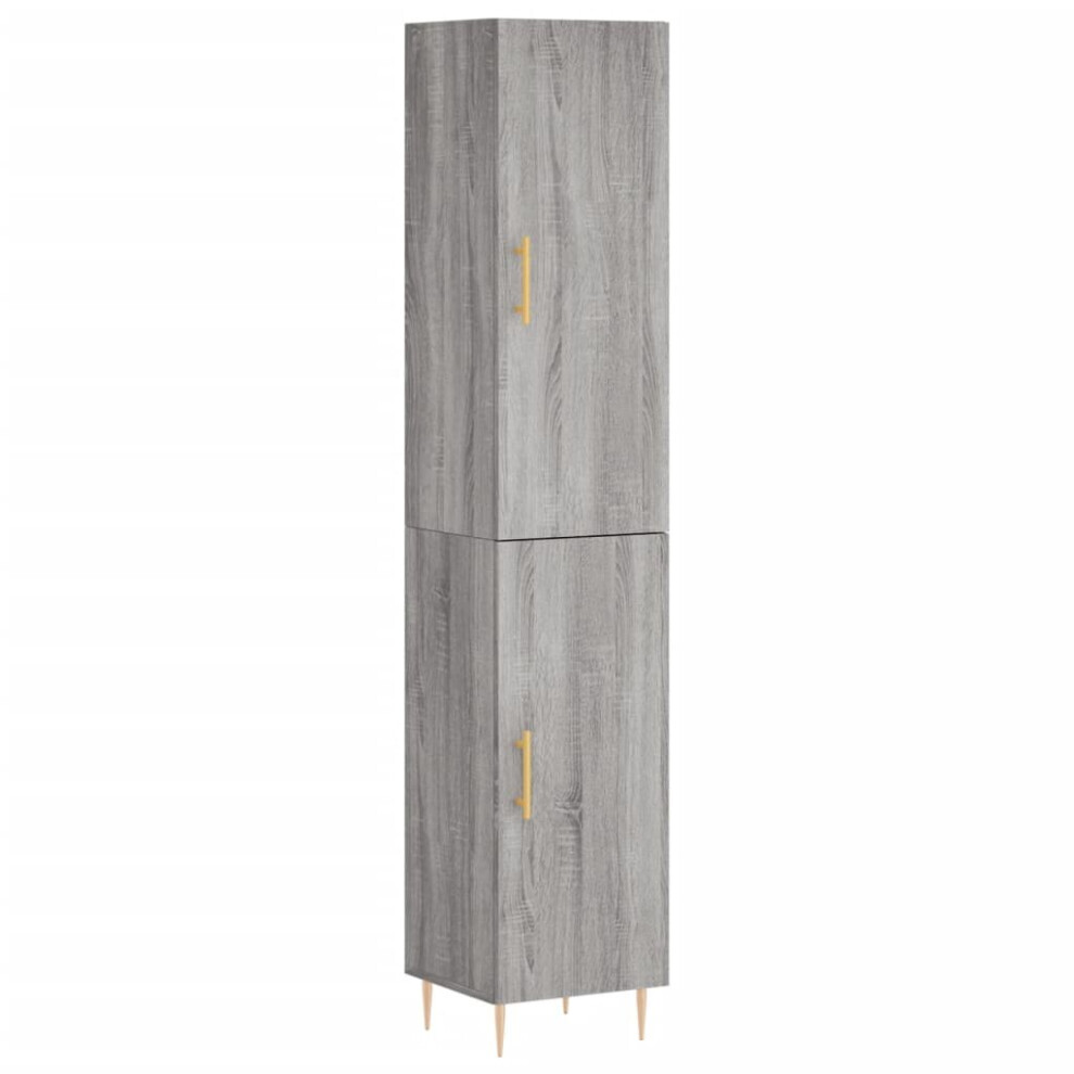 vidaXL Highboard Sideboard Cupboard Side Cabinet Grey Sonoma Engineered Wood