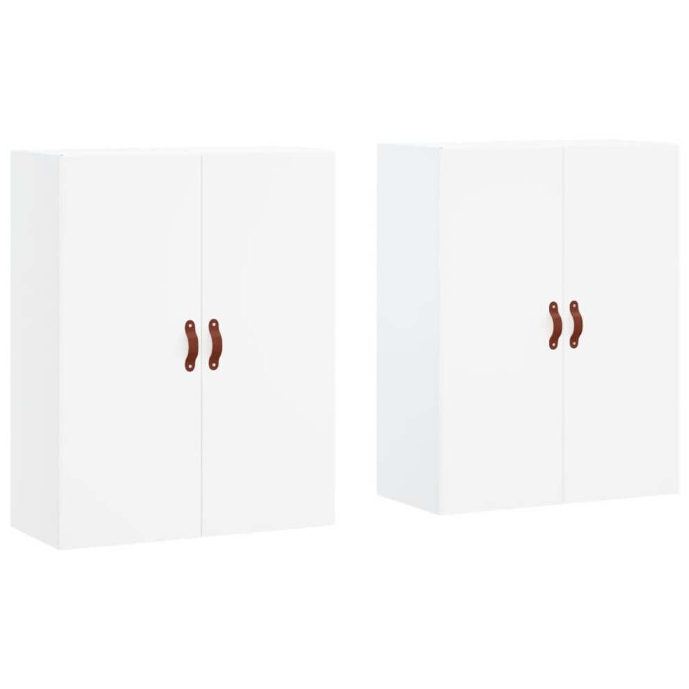 Vidaxl Wall Mounted Cabinet Bathroom Cabinet Storage Wall Cabinets 2 Pcs White