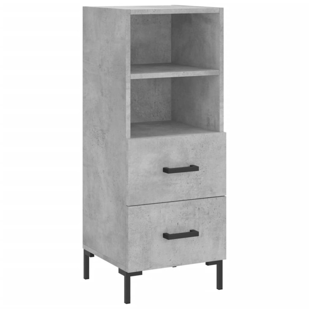 vidaXL Sideboard Storage Side Cabinet Cupboard Concrete Grey Engineered Wood