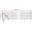 VidaXL vidaXL Maschendrahtzaun mit Bodenhülsen Anthrazit 1,4x25 m 4