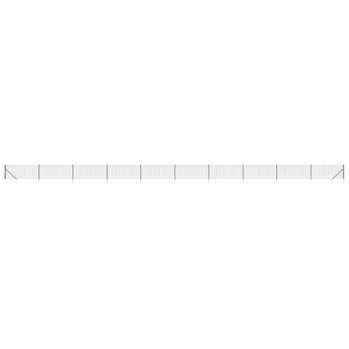 VidaXL vidaXL Maschendrahtzaun mit Bodenhülsen Anthrazit 1,1x25 m