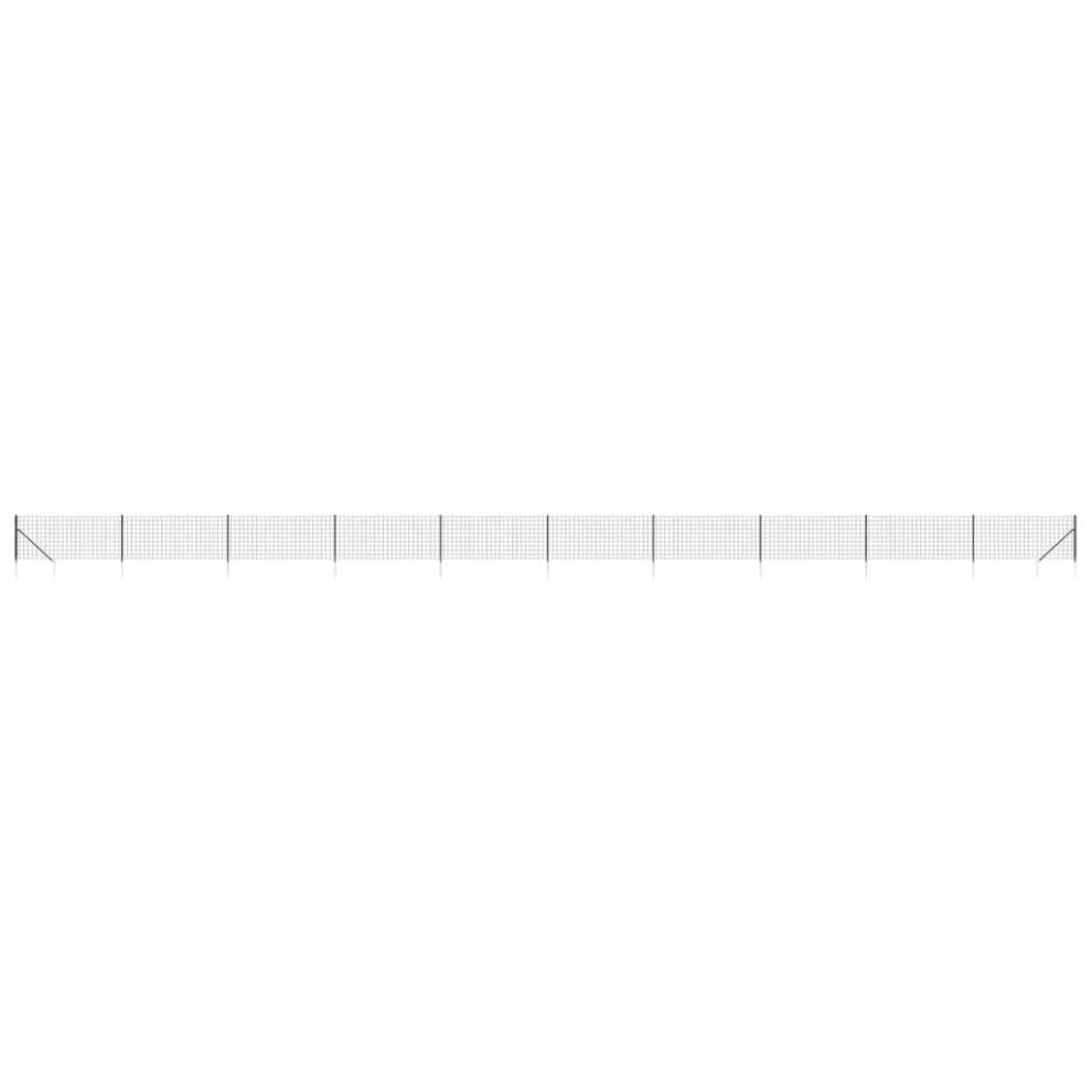Vidaxl (Anthracite, 1 X 25 M) Wire Mesh Fence Outdoor Garden Wire Fencing Mesh With Spike Anchors