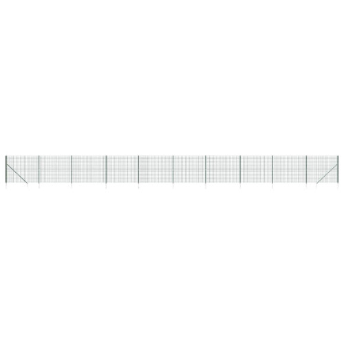 VidaXL vidaXL Maschendrahtzaun mit Bodenhülsen Grün 1,8x25 m 1