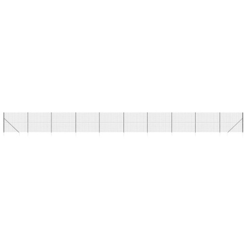 VidaXL vidaXL Maschendrahtzaun mit Bodenhülsen Anthrazit 1,6x25 m 1