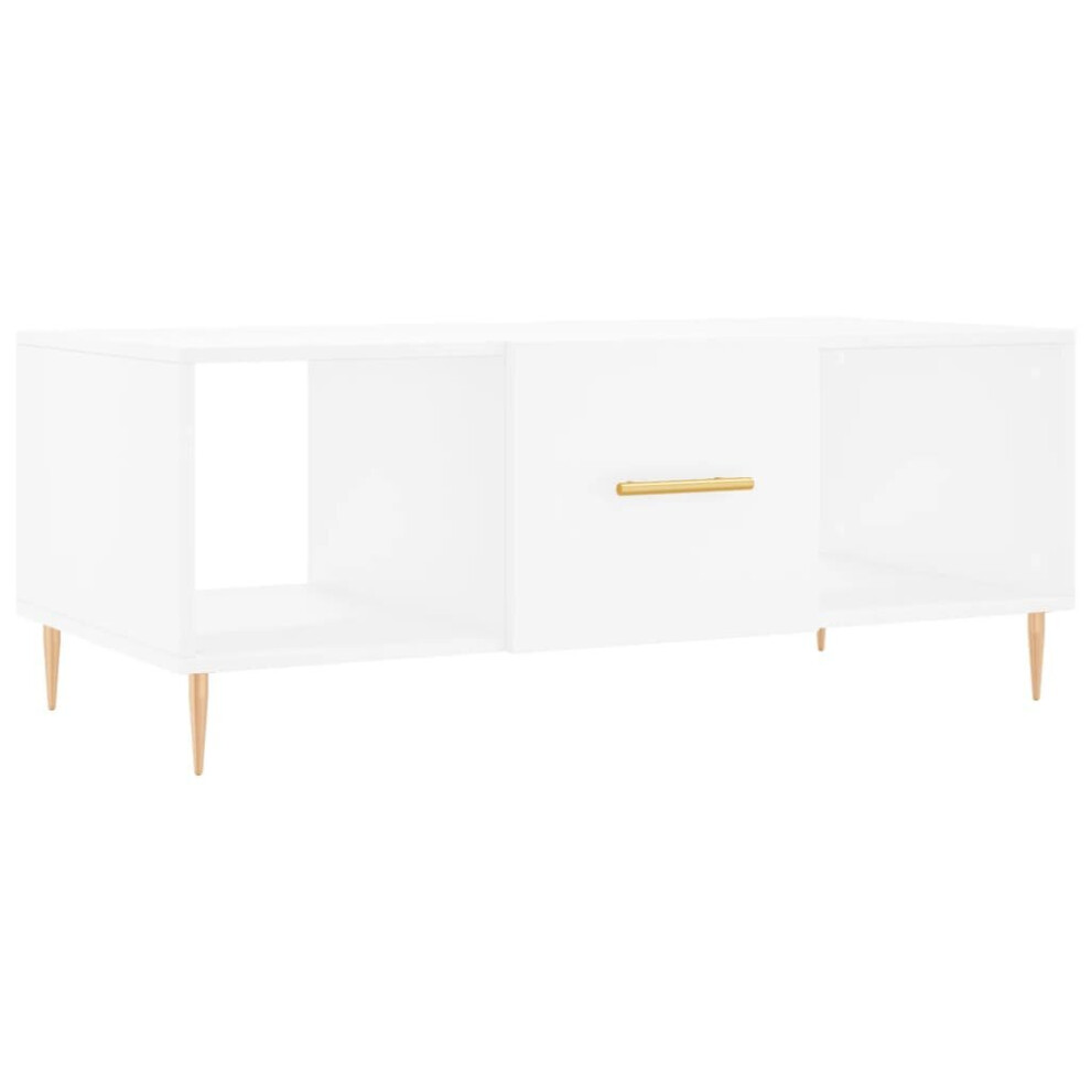 (white) vidaXL Coffee Table Side Table Sofa Couch Table Sonoma Oak Engineered Wood