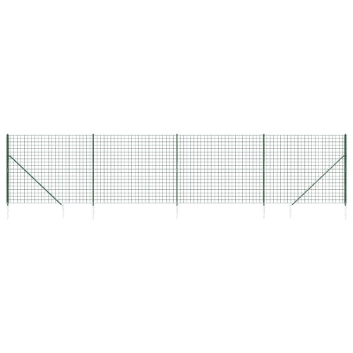 VidaXL vidaXL Maschendrahtzaun mit Bodenhülsen Grün 2,2x10 m 1