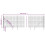 VidaXL vidaXL Maschendrahtzaun mit Bodenhülsen Anthrazit 1,6x25 m 4