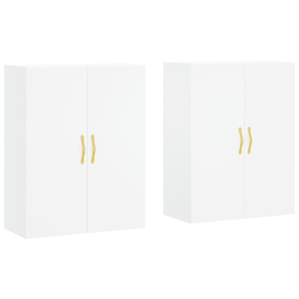 Vidaxl Wall Mounted Cabinets Bathroom Cabinet Cupboard Cabinet 2 Pcs White
