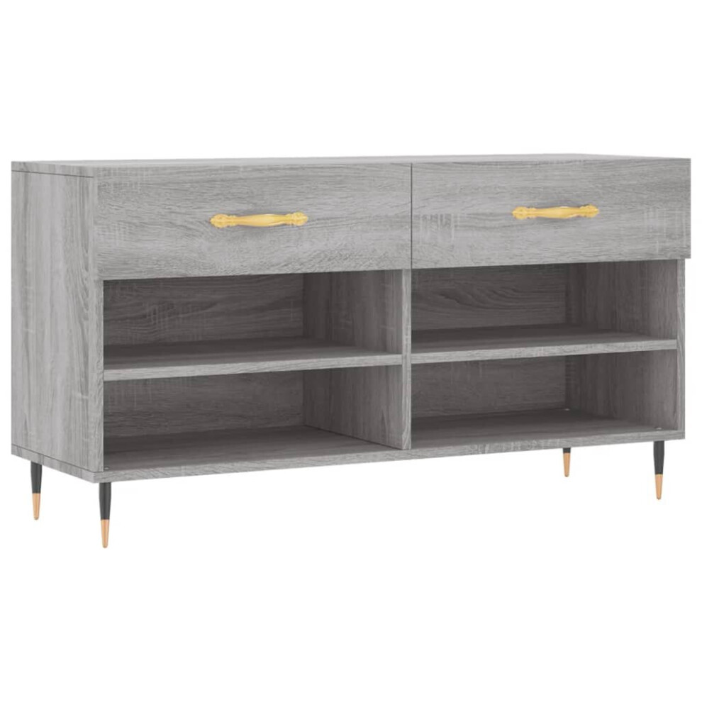 (grey sonoma) vidaXL Shoe Bench Shoe Shelf Hallway Shoe Storage Cabinet Engineered Wood