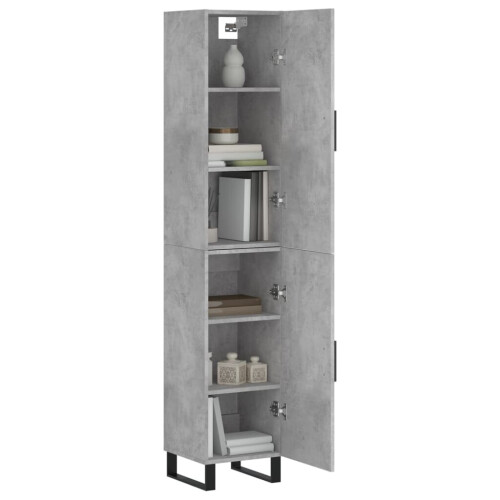 VidaXL vidaXL Highboard Sideboard Cupboard Side Cabinet Concrete Grey Engineered Wood 2