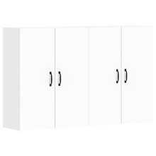 vidaXL Wall Mounted Cabinets Bathroom Cabinet 2 pcs White Engineered Wood