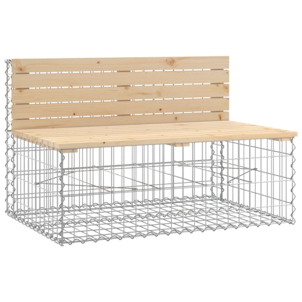 Vidaxl (Light 103 X 70 X 65 Cm) Garden Bench Outdoor Park Bench Gabion Design Impregnated Wood Pine Brown