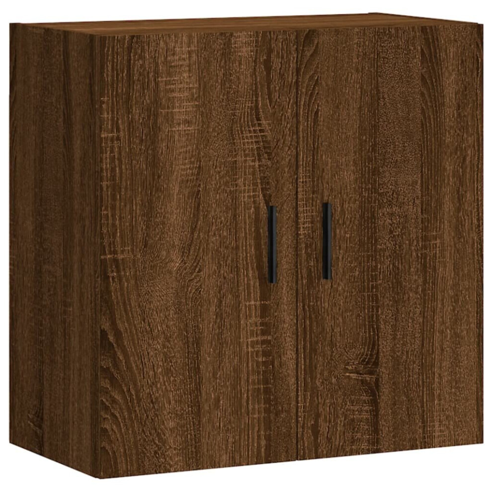 vidaXL Wall Cabinet Storage Cabinet Display Cabinet Brown Oak Engineered Wood