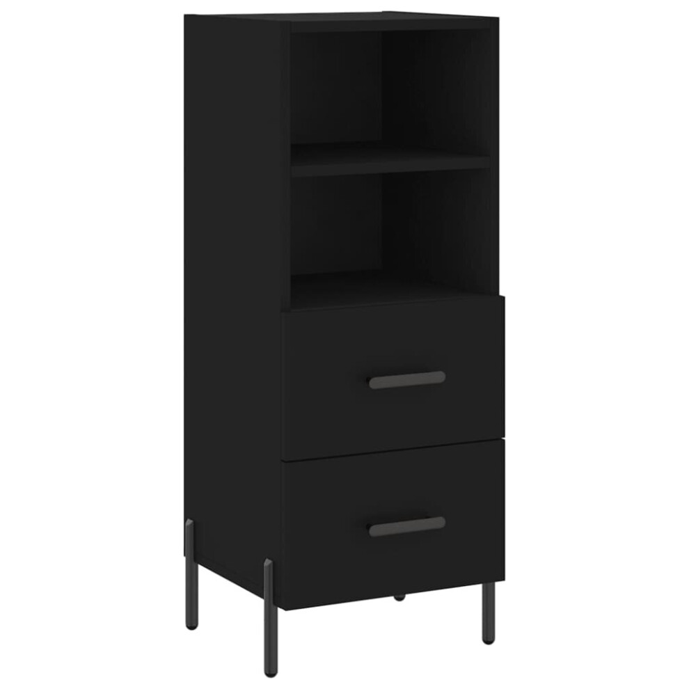 Vidaxl Sideboard Storage Cabinet Cupboard Side Cabinet Black Engineered Wood