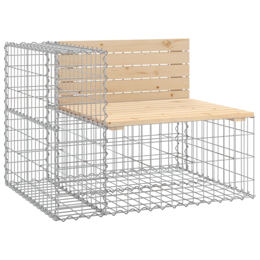 (light brown, 92 x 71 x 65.5 cm) vidaXL Garden Bench Outdoor Park Bench Gabion Design Impregnated Wood Pine-image-OPC-PCFHWNS-NEW