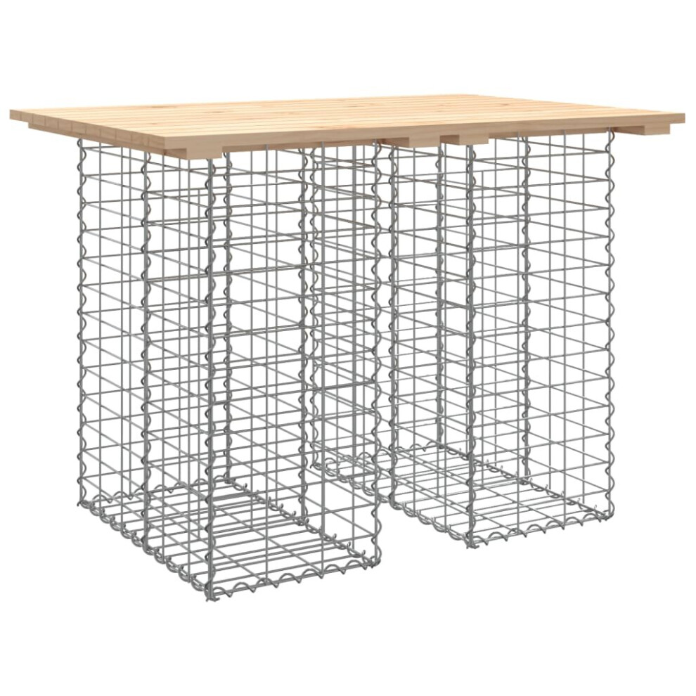 Vidaxl (Light Brown, 100 X 70 X 72 Cm) Garden Bench Park Outdoor Bench Seat Gabion Design Solid Wood Douglas
