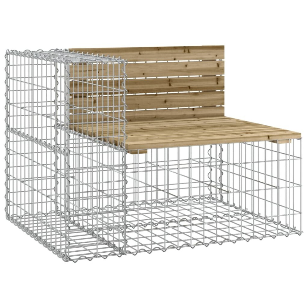 Vidaxl (Dark Brown, 92 X 71 X 65.5 Cm) Garden Bench Outdoor Park Bench Gabion Design Impregnated Wood Pine