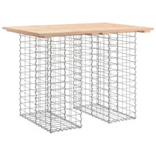 (light brown, 70 x 100 x 72 cm) vidaXL Garden Bench Park Outdoor Bench Seat Gabion Design Solid Wood Douglas