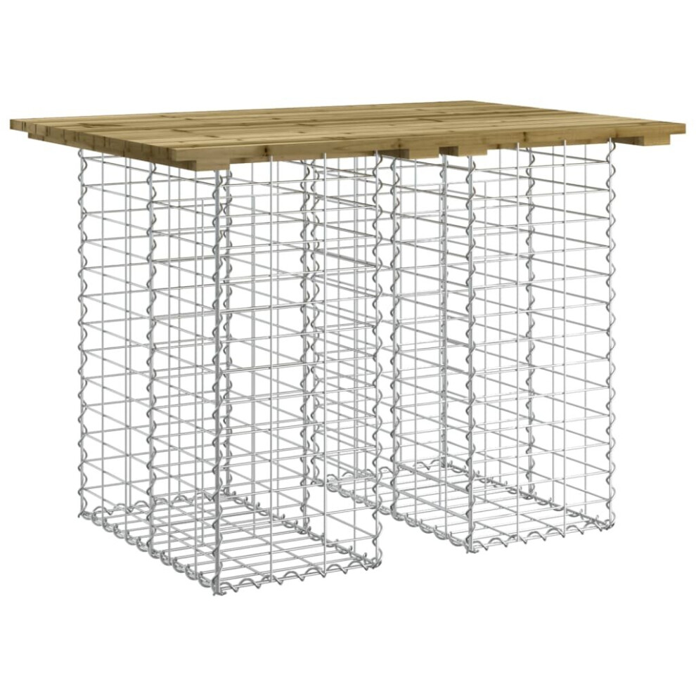 Vidaxl (Dark Brown, 100 X 70 X 72 Cm) Garden Bench Park Outdoor Bench Seat Gabion Design Solid Wood Douglas