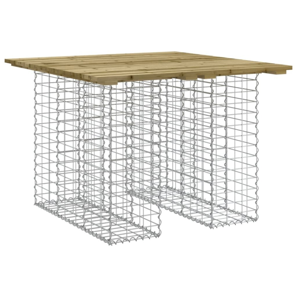(dark brown, 102 x 100 x 72 cm) vidaXL Garden Bench Park Outdoor Bench Seat Gabion Design Solid Wood Douglas-image-OPC-PCFHWPK-NEW