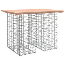 (brown, 100 x 70 x 72 cm) vidaXL Garden Bench Park Outdoor Bench Seat Gabion Design Solid Wood Douglas