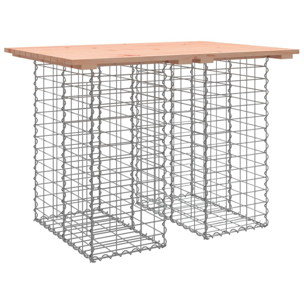 VidaXL Garden Bench Gabion Design 100x70x72 cm Solid Douglas Wood - Brown - Image 2