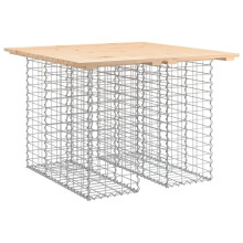 (light brown, 100 x 102 x 72 cm) vidaXL Garden Bench Park Outdoor Bench Seat Gabion Design Solid Wood Douglas