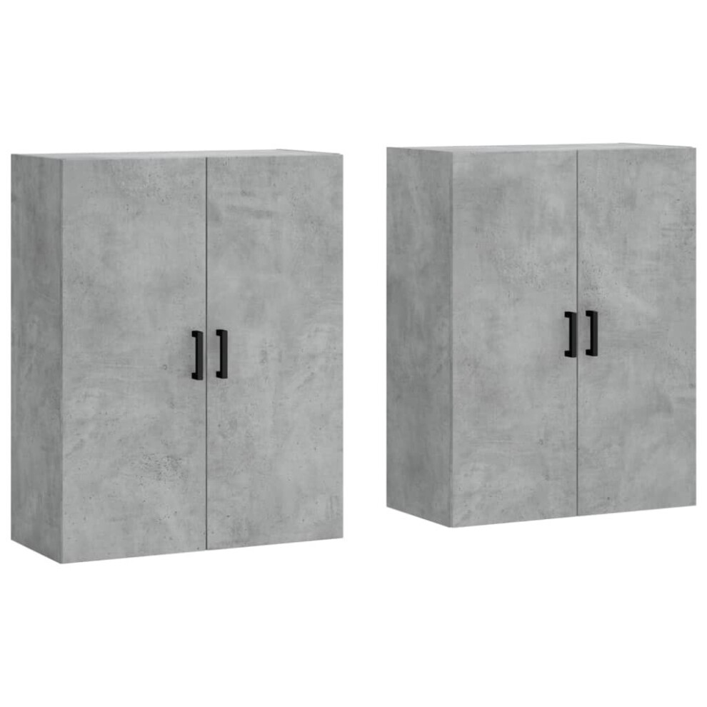 Vidaxl Wall Mounted Cabinets Bathroom Cupboard Cabinet Pcs Concrete Grey Size 2