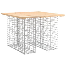 (light brown, 102 x 100 x 72 cm) vidaXL Garden Bench Park Outdoor Bench Seat Gabion Design Solid Wood Douglas