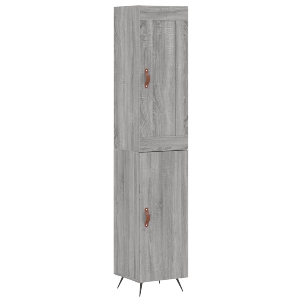 (grey sonoma, 1 door) vidaXL Highboard Sideboard Tall Storage Cabinet Side Cabinet Engineered Wood