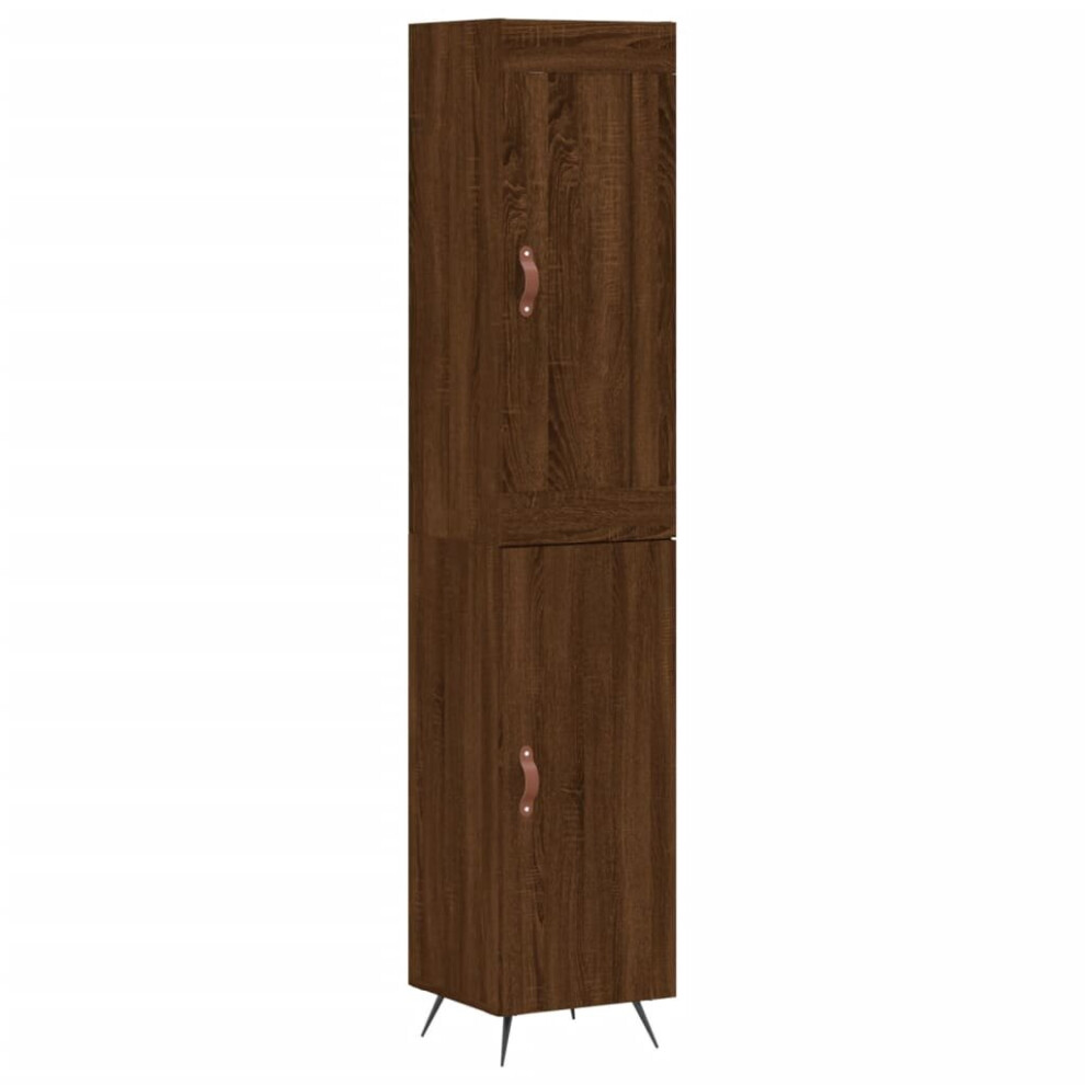 (brown oak, 1 door) vidaXL Highboard Sideboard Tall Storage Cabinet Side Cabinet Engineered Wood