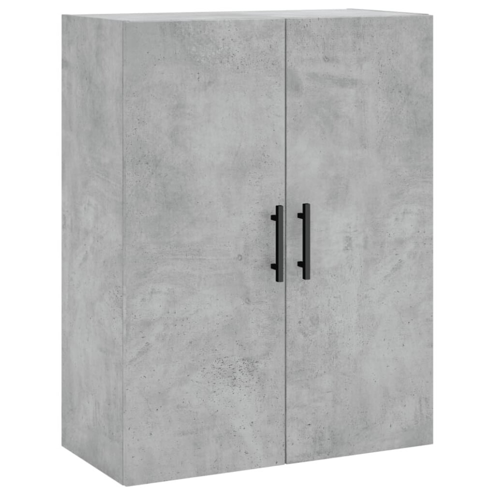 (concrete grey) vidaXL Wall Mounted Cabinet Display Cabinet High Gloss White Engineered Wood