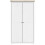 VidaXL vidaXL Wardrobe Closet Clothes Storage BODO White and Brown Solid Wood Pine 3