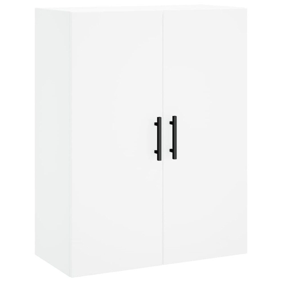 (white) vidaXL Wall Mounted Cabinet Display Cabinet High Gloss White Engineered Wood