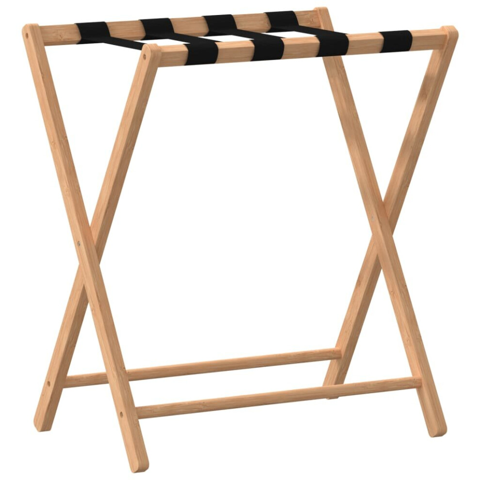 Vidaxl Luggage Rack Foldable Suitcase Luggage Stand Suitcase Holder Bamboo
