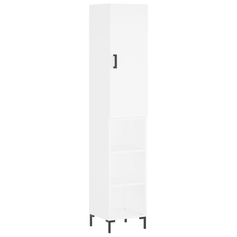 Vidaxl Highboard Sideboard Storage Cabinet Side Cabinet Engineered Wood White
