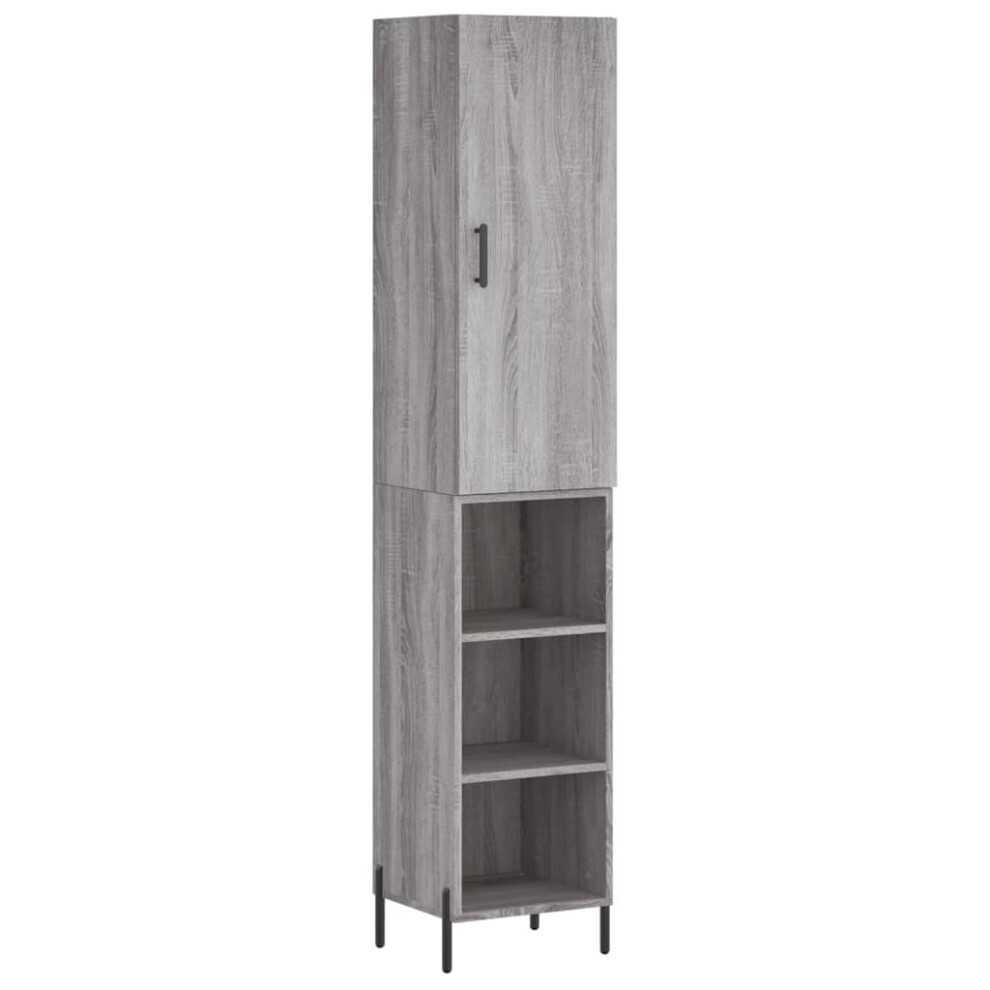 Vidaxl Highboard Sideboard Cupboard Side Cabinet Grey Sonoma Engineered Wood