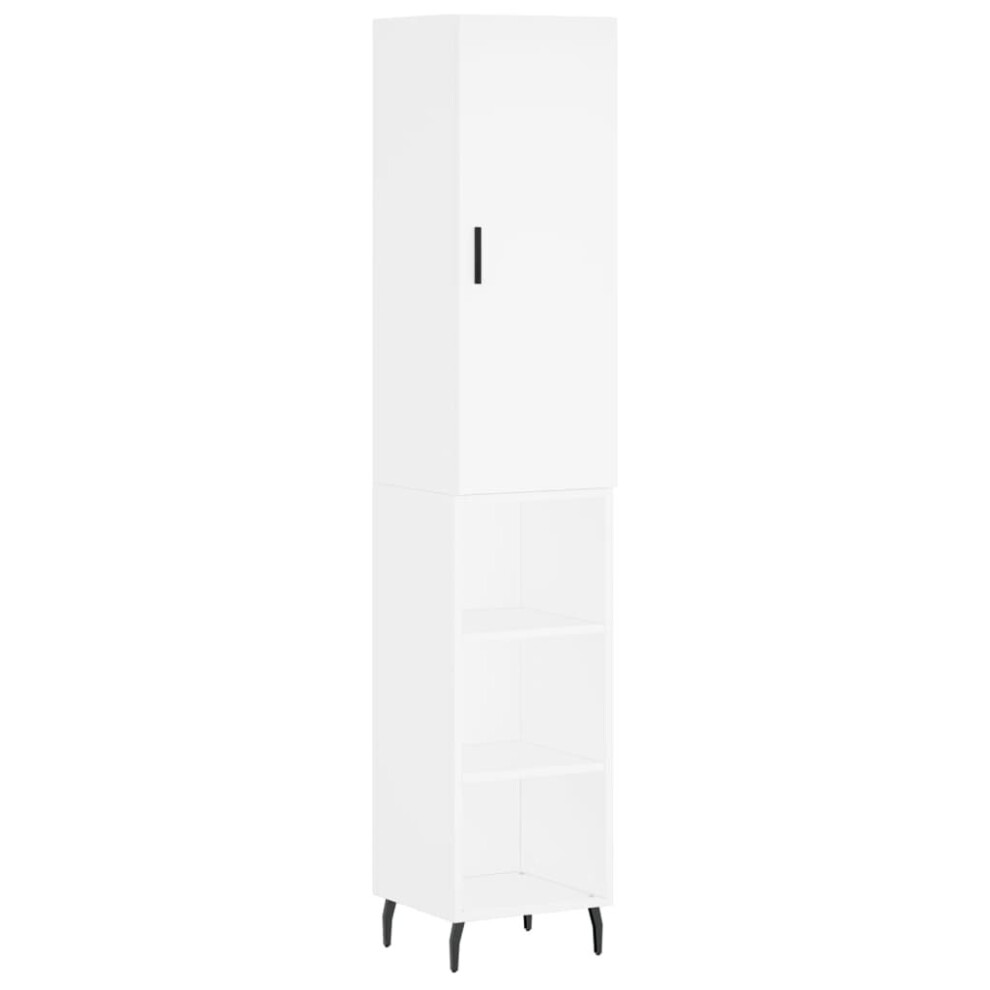 Vidaxl Highboard Sideboard Storage Cabinet Side Cabinet Engineered Wood White