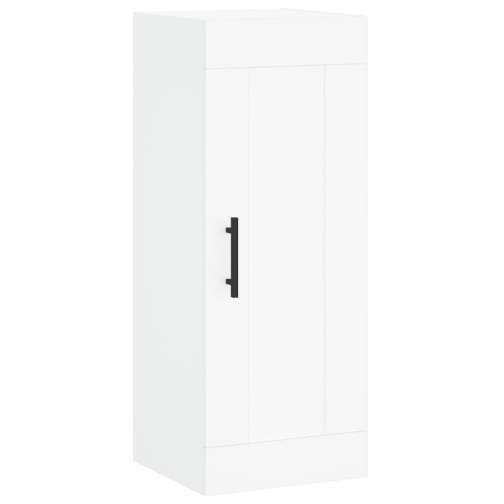 vidaXL Wall Mounted Cabinet Storage Cabinet Side Cabinet White Engineered Wood