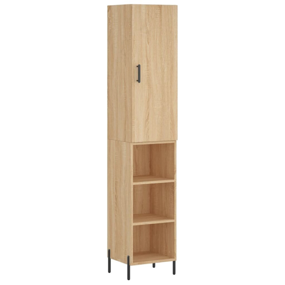 Vidaxl Highboard Sideboard Cupboard Side Cabinet Sonoma Oak Engineered Wood