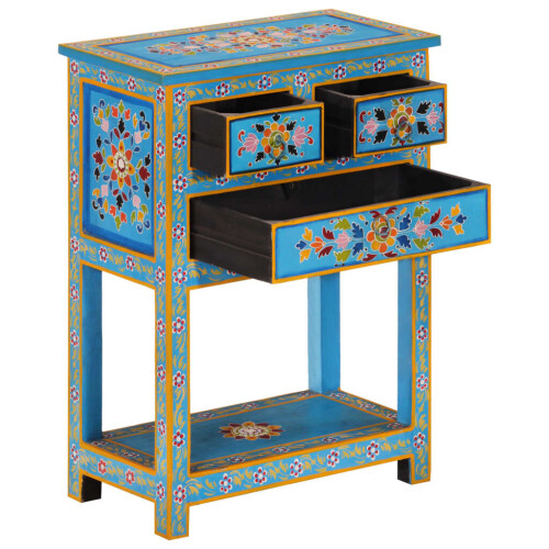 VidaXL vidaXL Sideboard Kitchen Storage Cabinet Cupboard Turquoise Solid Wood Mango 1
