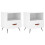 VidaXL (white, 2 pcs) vidaXL Bedside Cabinet Bed Table Nightstand Side Table Black Engineered Wood 2