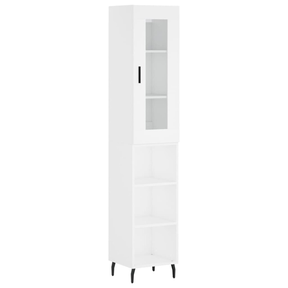 Vidaxl Highboard Sideboard Storage Cabinet Side Cabinet Engineered Wood White